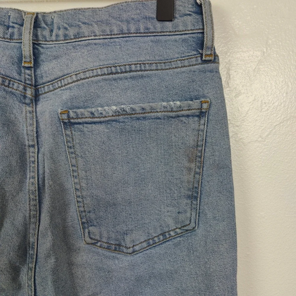 AGOLDE Nico Slim Jeans Womens 28 Blue High Rise Distressed Button Fly Casual